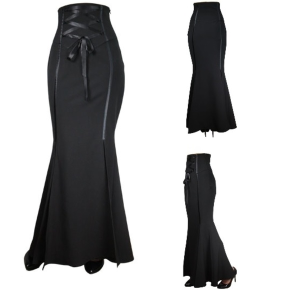 💥LAST ONE✨ Corset Lace High Waist Long Skirt PLUS - Picture 6 of 9